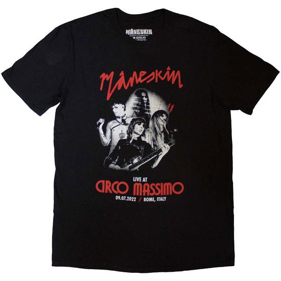 Maneskin Unisex T-Shirt: Live At Circo Massimo 2022 Poster (Ex-Tour) - Måneskin - Koopwaar -  - 5056737238433 - 