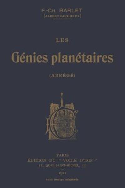 Cover for F -Ch Barlet · Les Genies planetaires (Paperback Book) (2018)