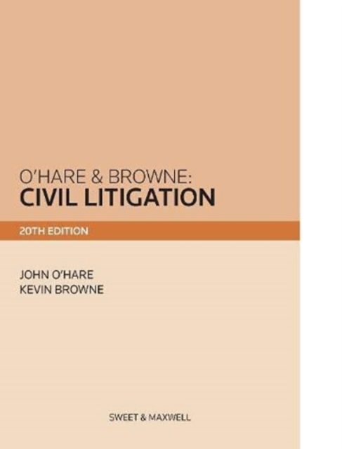 Cover for John O'Hare · O'Hare &amp; Browne: Civil Litigation (Paperback Book) (2021)