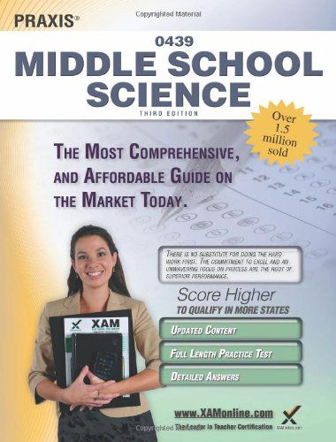 Cover for Sharon a Wynne · Praxis Middle School Science 0439 Teacher Certification Study Guide Test Prep (Paperback Book) [Third Edition, Revised edition] (2013)