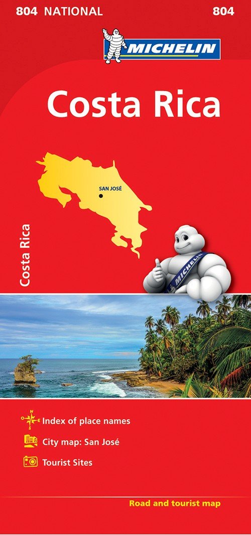 Costa Rica National Map 804: Map - Michelin - Libros - Michelin Editions des Voyages - 9782067229433 - 2 de julio de 2018