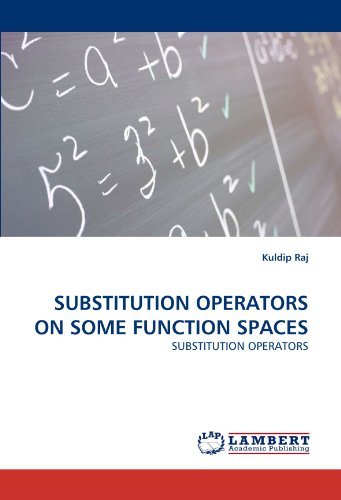 Cover for Kuldip Raj · Substitution Operators on Some Function Spaces (Taschenbuch) (2010)