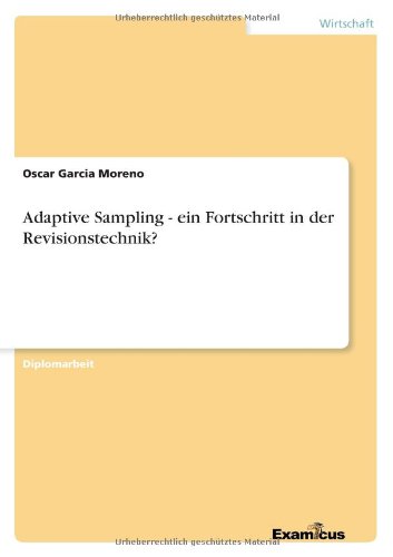 Cover for Oscar Garcia Moreno · Adaptive Sampling - ein Fortschritt in der Revisionstechnik? (Pocketbok) [German edition] (2012)