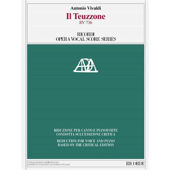 Il Teuzzone RV 736 - Antonio Vivaldi - Libros - Ricordi BMG - 9788881920433 - 1 de mayo de 2021