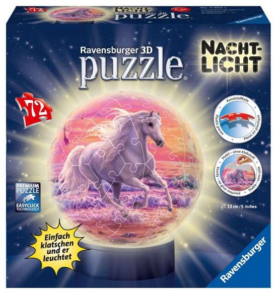 Puzzleball,nachtlicht Pferde.stra.11843 - Ravensburger - Böcker - Ravensburger - 4005556118434 - 26 februari 2019