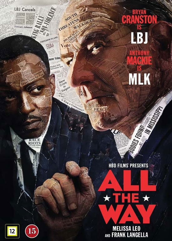 All the Way - Bryan Cranston / Anthony Mackie / Melissa Leo / Frank Langella - Elokuva -  - 5051895406434 - maanantai 12. joulukuuta 2016