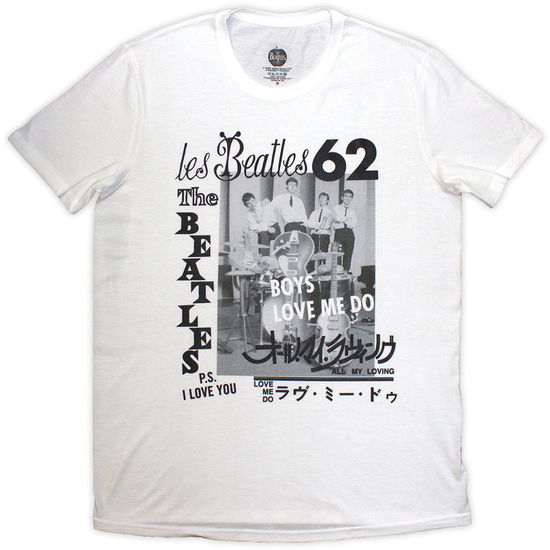 The Beatles Unisex T-Shirt: 1962 (White) - The Beatles - Produtos - - 5056836442434 - 3 de abril de 2025