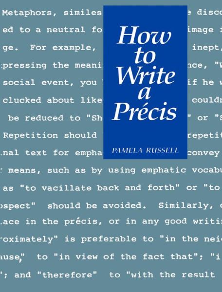 Cover for Pamela Russell · How to Write a Precis (Paperback Book) (1988)