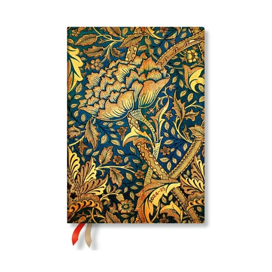 Cover for Paperblanks · Morris Windrush (William Morris) Midi 12-month Horizontal Softcover Flexi Dayplanner 2025 (Elastic Band Closure) - William Morris (Paperback Bog) (2024)