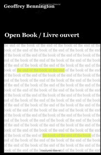 Cover for Geoffrey Bennington · Open Book: Livre Ouvert (Paperback Bog) [Bilingual edition] (2008)