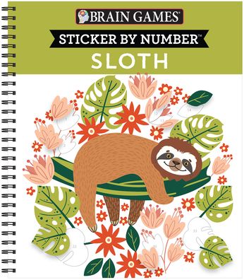 Cover for Publications International Ltd · Brain Games Sticker by Number Sloth (Bok) (2020)