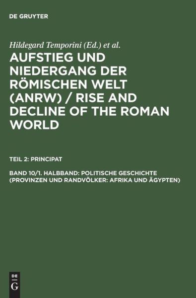Cover for Hildegard Temporini · Politische Geschichte (Provinzen Und Randvolker: Afrika Und Agypten) (Hardcover Book) (1988)
