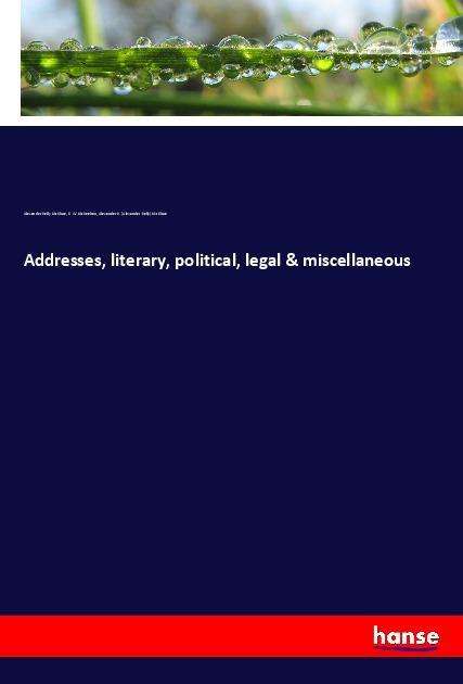 Cover for McClure · Addresses, literary, political, (Book)