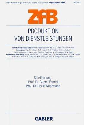 Cover for Produktion von Dienstleistungen - ZfB Special Issue (Paperback Book) (2004)