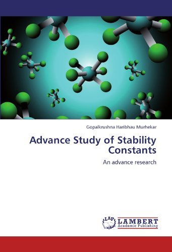 Cover for Gopalkrushna Haribhau Murhekar · Advance Study of Stability Constants: an Advance Research (Pocketbok) (2012)