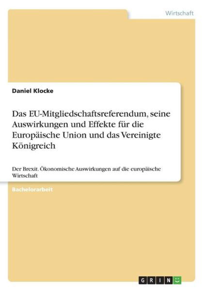 Cover for Klocke · Das EU-Mitgliedschaftsreferendum (Book)