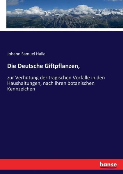 Cover for Halle · Die Deutsche Giftpflanzen, (Bok) (2016)
