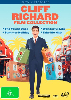 Cover for Cliff Richard Film Collection  The Young Ones  Summer Holiday  Wonderful Life  Take Me High · Cliff Richard's Film Collection: the Young Ones, Summer Holiday, Wonderful Life &amp; Take Me High (DVD) (2021)