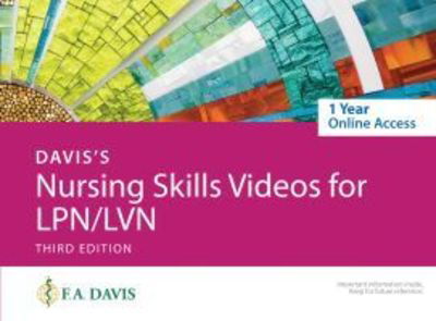 Cover for F.A. Davis Company · Davis's Nursing Skills Videos for LPN / LVN: 1-Year Online Access Card (Flashcards) [3 Revised edition] (2019)