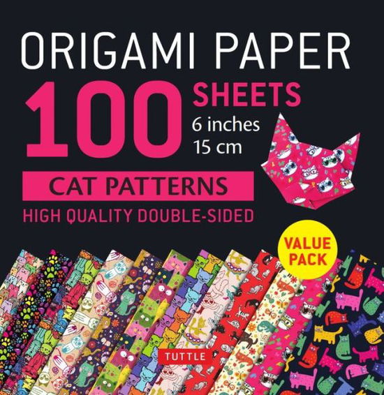 Origami Paper 100 sheets Cat Patterns 6" (15 cm): Tuttle Origami Paper: Double-Sided Origami Sheets Printed with 12 Different Patterns: Instructions for 6 Projects Included - Tuttle Publishing - Kirjat - Tuttle Publishing - 9780804851435 - tiistai 12. maaliskuuta 2019