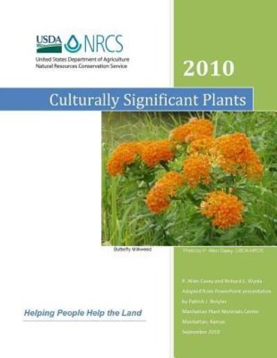 Cover for U.S. Department of Agriculture · Culturally Significant Plants (Taschenbuch) (2016)