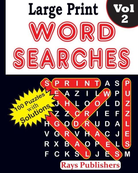 Cover for Rays Publishers · Large Print Word Searches Vol 2 (Paperback Book) (2017)