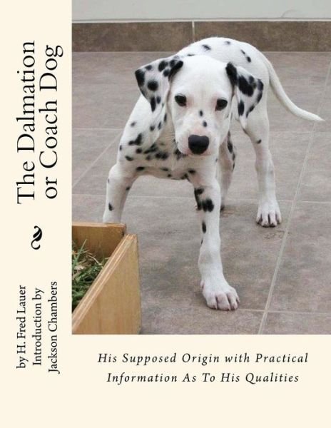 Cover for H Fred Lauer · The Dalmation or Coach Dog (Paperback Bog) (2017)