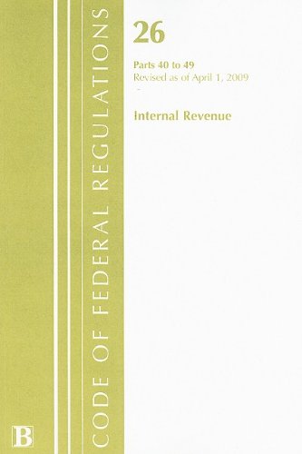 Cover for Internal Revenue Service · Code of Federal Regulations Title 26 2009 Internal Revenue Service (Paperback Book) (2009)