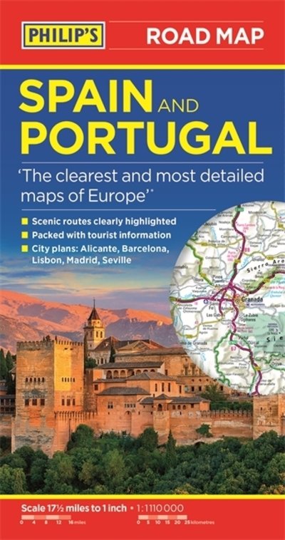 Cover for Philip's Maps · Philip's Spain and Portugal Road Map - Philip's Sheet Maps (Paperback Bog) (2020)