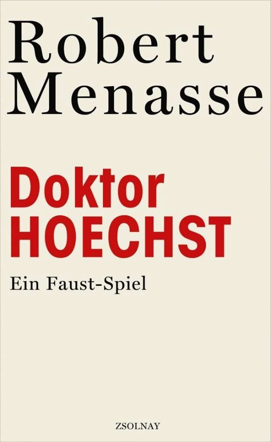 Cover for Robert Menasse · Doktor Hoechst (Bok)