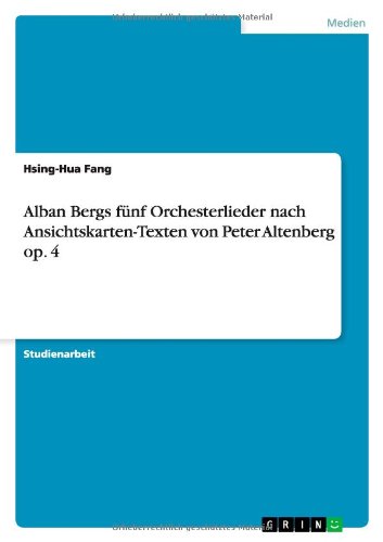 Cover for Fang · Alban Bergs fünf Orchesterlieder n (Buch) [German edition] (2011)