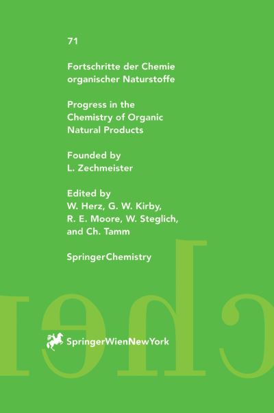 Cover for A Andersen · Fortschritte der Chemie organischer Naturstoffe / Progress in the Chemistry of Organic Natural Products - Fortschritte der Chemie organischer Naturstoffe   Progress in the Chemistry of Organic Natural Products (Paperback Book) [Softcover reprint of the original 1st ed. 1997 edition] (2012)