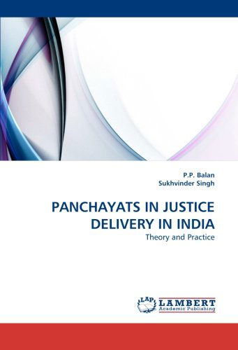 Cover for Sukhvinder Singh · Panchayats in Justice Delivery in India: Theory and Practice (Paperback Book) (2011)