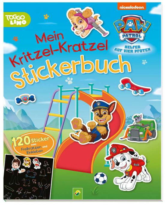 Cover for Schwager und Steinlein · PAW Patrol Mein Kritzel-Kratzel Stickerbuch mit Bambus-Stick (Taschenbuch) (2021)