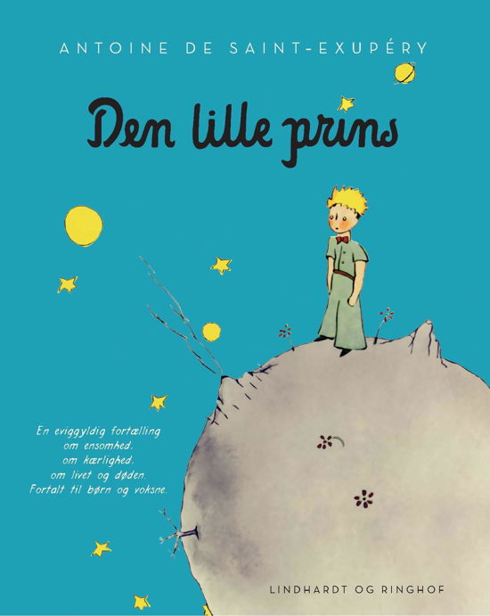 Cover for Antoine de Saint-Exupéry · Den lille prins, lyseblå, indbundet m. smudsomslag (Inbunden Bok) [6:e utgåva] (2018)