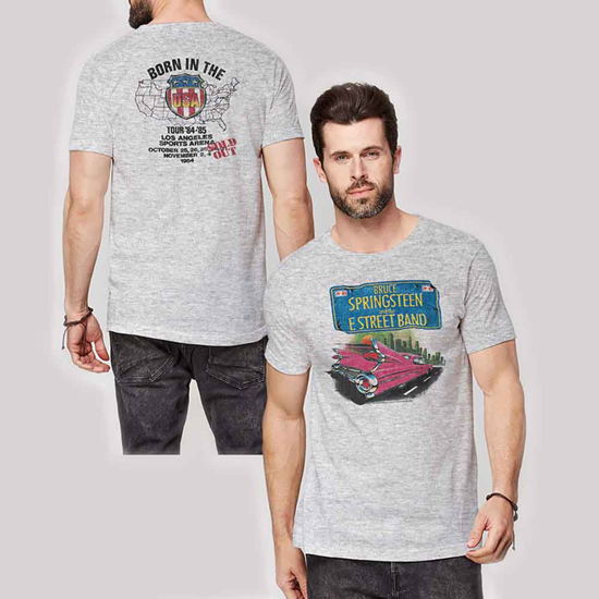 Bruce Springsteen Unisex T-Shirt: Pink Cadillac (Back Print) - Bruce Springsteen - Marchandise -  - 5056012022436 - 