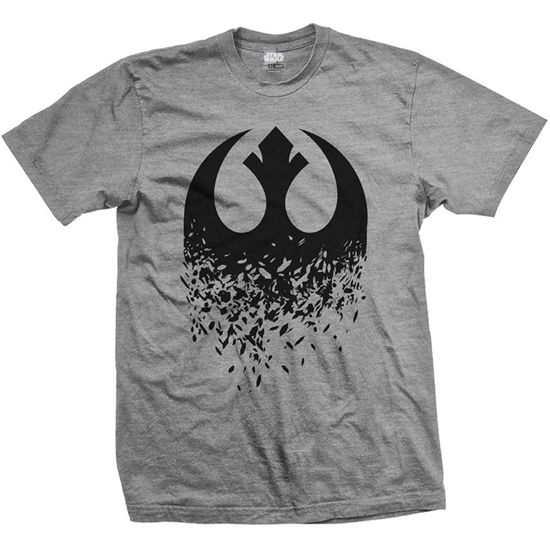 Cover for Star Wars · Star Wars Unisex T-Shirt: Episode VIII Rebel Logo Splintered (CLOTHES) [size S] [Grey - Unisex edition]