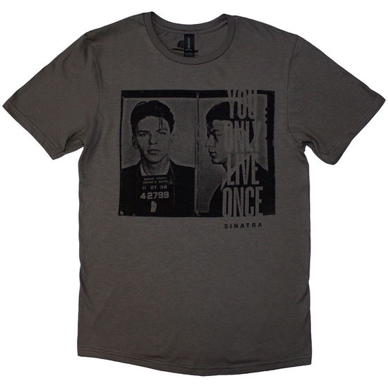 Cover for Frank Sinatra · Frank Sinatra Unisex T-Shirt: Mugshot (Charcoal Grey) (T-shirt) [size S] (2024)