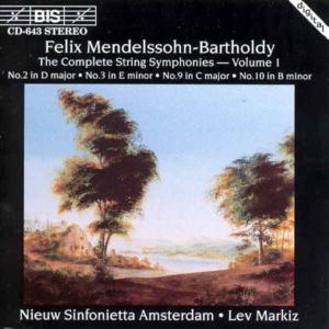 Cover for Mendelssohn / Markiz / Nieuw Sinfonietta Amsterdam · Complete String Symphonies 1 (CD) (1994)