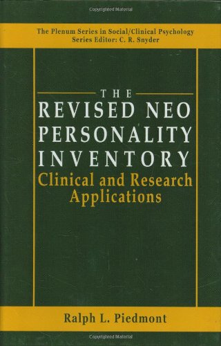 Cover for Ralph L. Piedmont · The Revised NEO Personality Inventory: Clinical and Research Applications - The Springer Series in Social Clinical Psychology (Hardcover Book) [1998 edition] (1998)