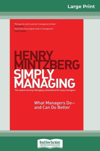 Cover for Henry Mintzberg · Simply Managing (Paperback Book) (2013)