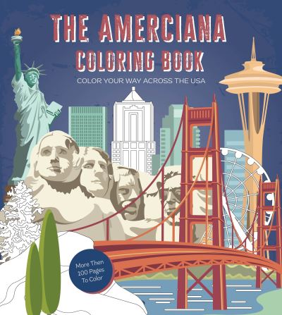 Cover for Editors of Chartwell Books · Americana Coloring Book: Color Your Way Across the U.S.A. - More Than 100 Pages to Color - Chartwell Coloring Books (Pocketbok) (2023)