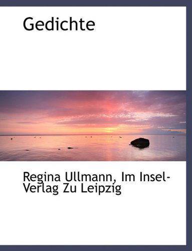 Cover for Regina Ullmann · Gedichte (Paperback Book) [German edition] (2010)