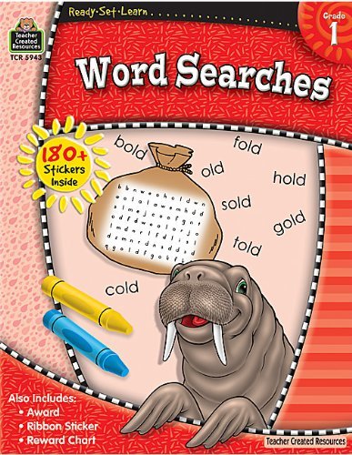 Cover for Teacher Created Resources Staff · Ready-set-learn: Word Searches Grd 1 (Paperback Bog) [Workbook edition] (2007)