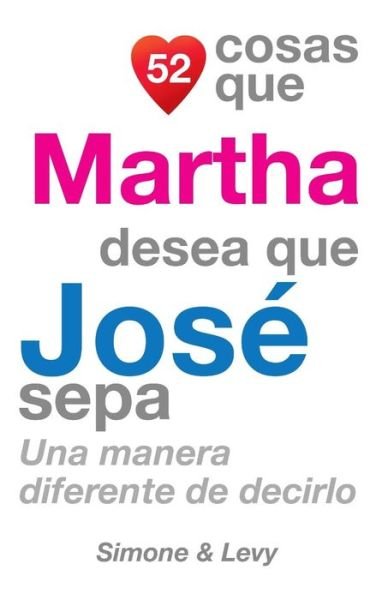 Cover for J L Leyva · 52 Cosas Que Martha Desea Que Jose Sepa: Una Manera Diferente De Decirlo (Paperback Book) (2014)
