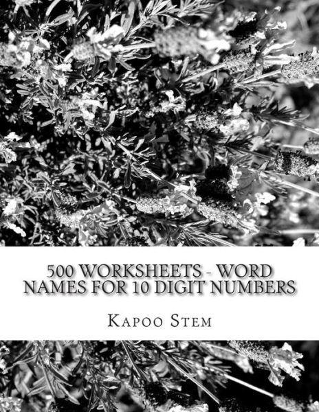 Cover for Kapoo Stem · 500 Worksheets - Word Names for 10 Digit Numbers: Math Practice Workbook (Taschenbuch) (2015)