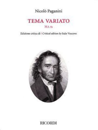 Cover for Nicolo Paganini · Tema variato M.S. 82 (Book) (2019)