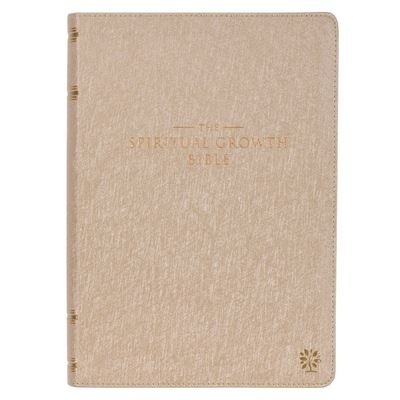 Cover for Christian Art Gifts Inc · The Spiritual Growth Bible Pearled Ivory Faux Leather (Leather Book) (2022)