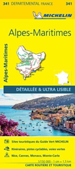 Alpes-Maritimes - Michelin Local Map 341 - Michelin - Bøger - Michelin Editions des Voyages - 9782067202436 - 28. september 2023