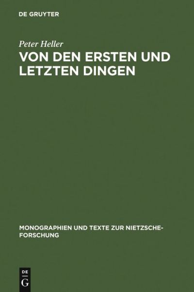 Cover for P. Heller · Von d.ersten u.letzten Dingen (Bok) (1972)